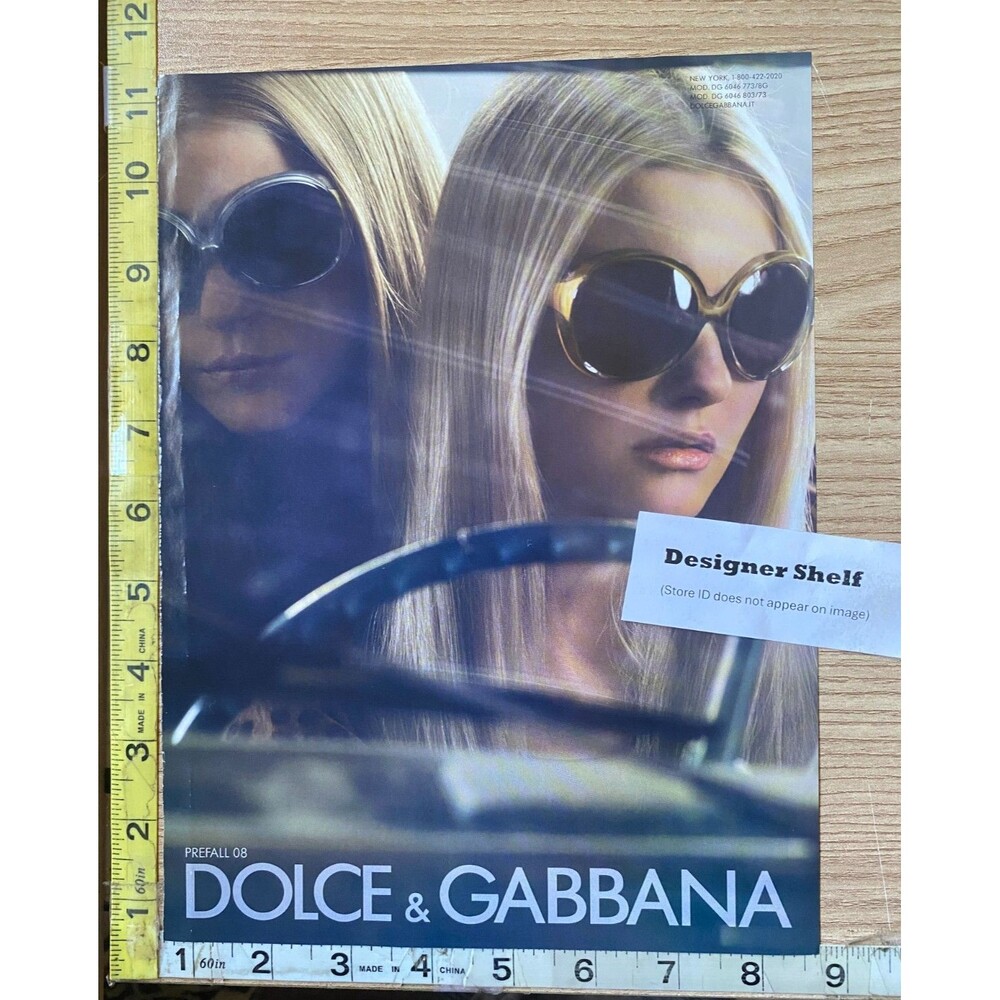 Jessica‎ Stam & Caroline Trentini Dolce Gabbana Glasses 2008 Print Advertisement